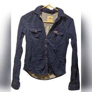 Hollister Boys Long Sleeve Shirt soft 100& cotton sz- XS